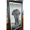 Image 2 : Framed Picture Of A Elephant 26" x 15"