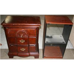 Stereo Display Case & 3 Drawer Cabinet