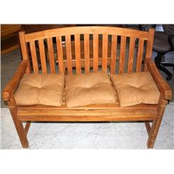 Padded Wood Bench