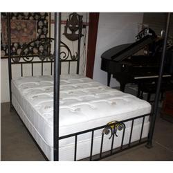 Queen Bed with Mattress and Boxspring