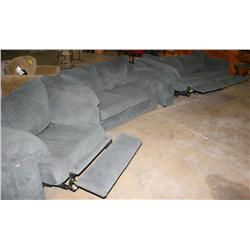 Set of 3 Blue Sofas