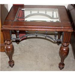 Glass Top End Table