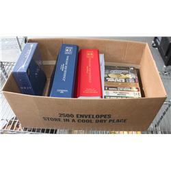 Box Lot of Misc Books & VHS Tapes