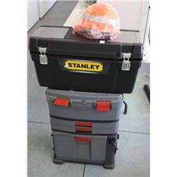 Craftsman & Stanley Tool Boxes w/ Hard Hat