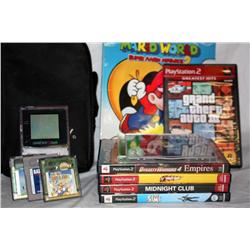 Game Boy Color W/ 3 Games, 6 Playstation 2 Games,