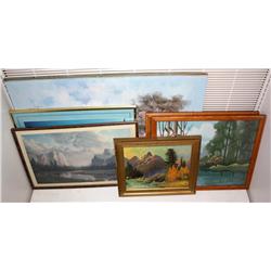Misc. Framed Pictures Of Outdoors
