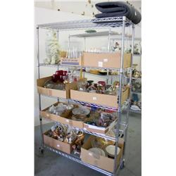 Rack Lot of Misc Glass Wear & More