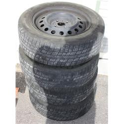 Set of Wheels With Tires 4 Lug