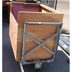 Bin w/ Rolling Metal Cart
