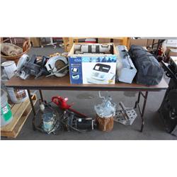 Table Lot of Misc Tools & More