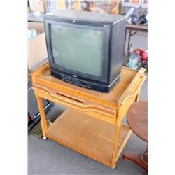 Zenith TV w/ Wooden Cart