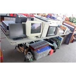 Table Lot of Misc. Electronics, Pic Frames & More