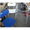 Image 1 : Lot- Handicap Shower Chair, Walker, Desk Chair