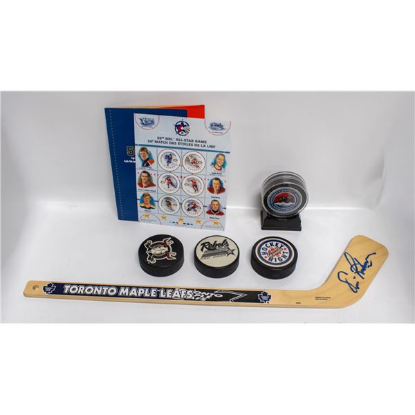 ASSORTED HOCKEY MEMORABILIA, AUTOGRAPHED ERIC