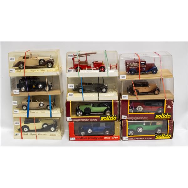 1:43 ASSORTED CARS & TRUCKS SOLIDO/ELIGER