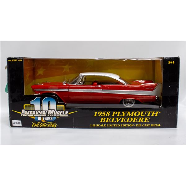 AMERICAN MUSCLE 1958 PLYMOUTH BELVEDERE (10 YEARS