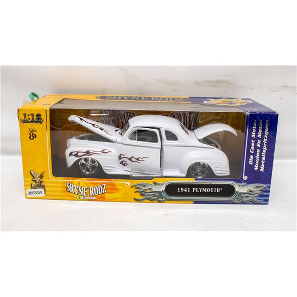 SHYNE RODZ 1941 PLYMOUTH COUPE CUSTOM WHITE
