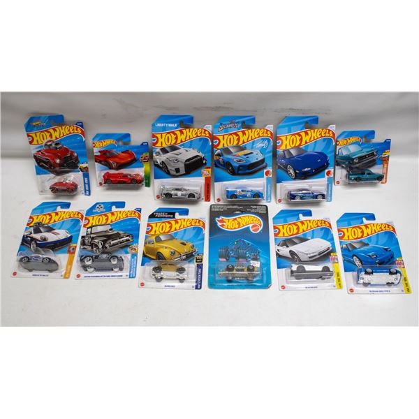 FLAT OF 12 ASSORTED HOTWHEELS
