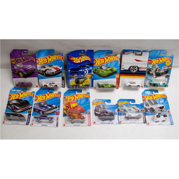 FLAT OF 12 ASSORTED HOTWHEELS