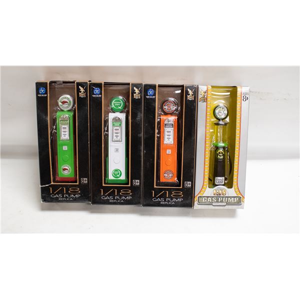 1/18 GAS PUMPS - 4 POLLY/JOHNSON/QUAKER STATE/