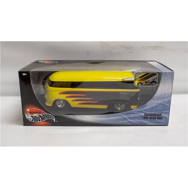 HOTWHEELS VW DRAG BUS YELLOW