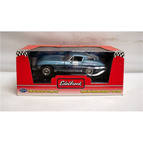 ERTL 1963 CORVETTE STINGRAY EDELBROCK BLUE