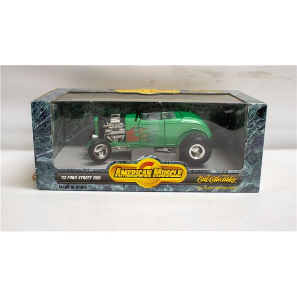 AMERICAN MUSCLE 1932 FORD STREET ROD (FLAMES) GRN