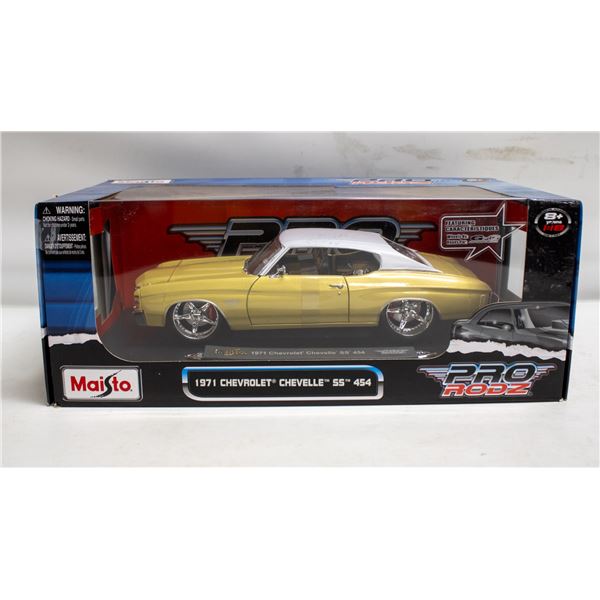 MAISTO 1971 CHEV CHEVELLE 454 PRO RODZ YELLOW