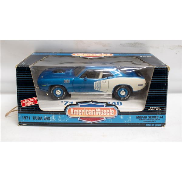 AMERICAN MUSCLE 1971 CUDA 340 BLUE/WHITE