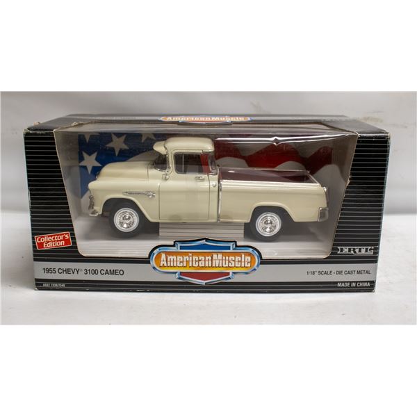 AMERICAN MUSCLE 1955 CHEV CAMEO PICK-UP WHITE