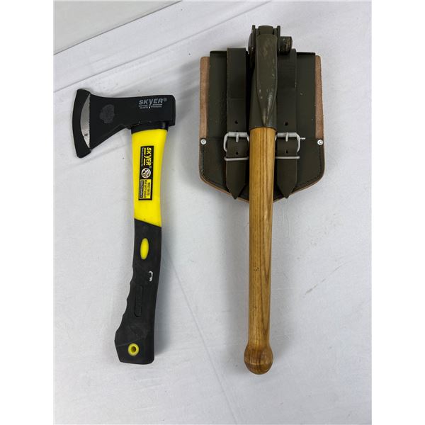 Folding Shovel and Skyer Hatchet