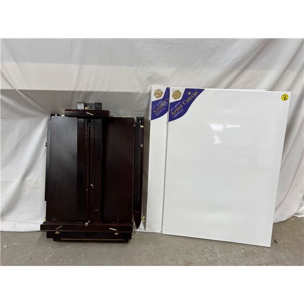 Travel Artist Easel and Canvases