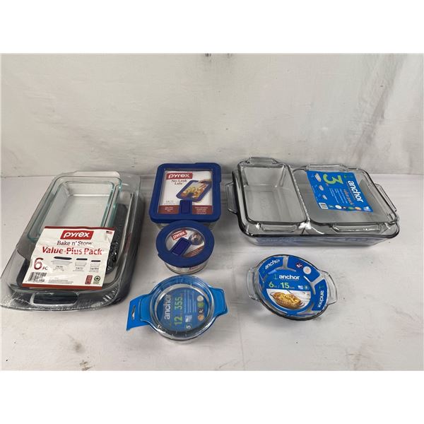 Pyrex and Anchor Glass Dishes