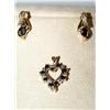 18kt Sapphire Earrings & Pendant
