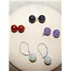 Image 2 : Sterling Jade Earrings- 4 Interchangeable Stones