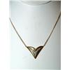 Image 1 : Diamond "V" Design Cluster Ladies Necklace