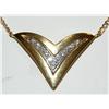 Image 2 : Diamond "V" Design Cluster Ladies Necklace
