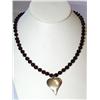 AAA Garnet Beads Heart Design Ladies Necklace