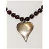Image 2 : AAA Garnet Beads Heart Design Ladies Necklace