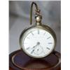 1900's Hampden Glass & Wooden Base Pocket watch