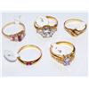 Image 1 : 5 18Kt Gold Plated Ladies Ring Collection