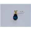 30.00Ctw AAA Blue Topaz & Diamond Ladies Ring