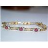 AAA Pink Sapphire & Diamond Tennis Bracelet