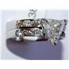 Image 3 : 4.50Ctw Diamond Trillion Hand Made Wedding Set