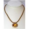 Image 1 : 40Ctw AAA Citrine & Diamonds Hand Made Necklace