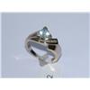 Image 1 : AAA Aquamarine & Diamond Hand Made Ring