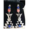Image 1 : Sterling Zuni Southwest Gallery Earrings