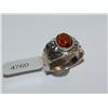 Sterling Silver Antique Amber Ring
