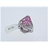 Image 1 : Sterling Silver Ring With Pink Stone