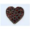 25.00Ctw AAA Garnet Heart Design Ladies Pendant